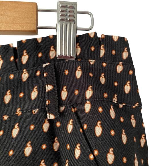 Farm Rio Anthropologie Tucker Paper bag Black Fruit Pants size large NO BELT - Picture 6 of 9